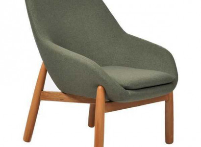 Grüner Esszimmerstuhl Wohnzimmer Stühle Designer Einsitzer Holzfüße